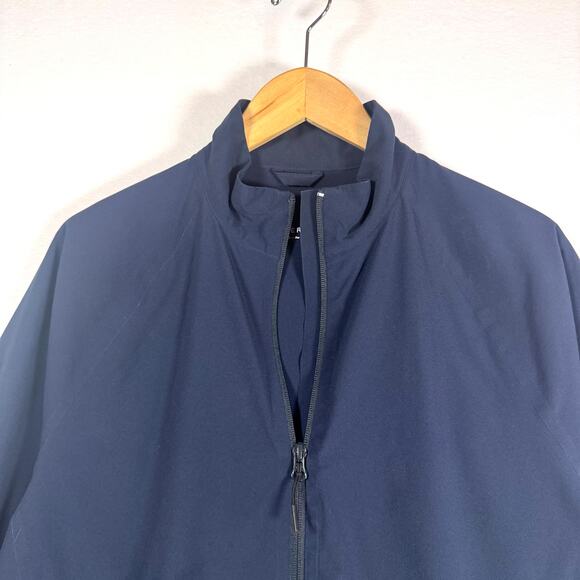 EVERLANE Deep Navy Bomber Zip Up Windbreaker Lightweight Jacket Size Large - Picture 3 of 6